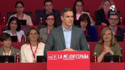 pedro Sánchez, secretario general del PSOE, este sábado en el Comité Federal del Partido.