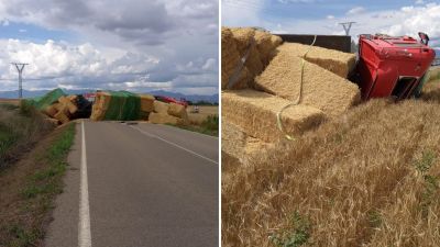 La carretera ha estado una hora cortada. / Pilar Liesa