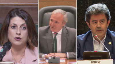 Las tres capitales aragonesas han celebrado este miércoles el último pleno de sus Ayuntamientos. / Canva
