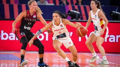 Cristina Ouviña durante la final del Eurobasket femenino. Foto: FIBA