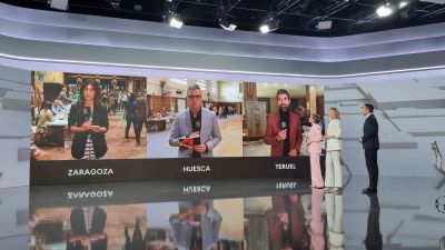 Programa especial de la noche electoral del pasado 28 de mayo en el nuevo plató de Aragón TV. / CARTV