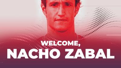 Cartel de bienvenida cuando Nacho Zabal fichó por el Atlético Ottawa