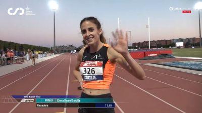 Elena Daniel Sorolla antes de la prueba de los 100 metros.