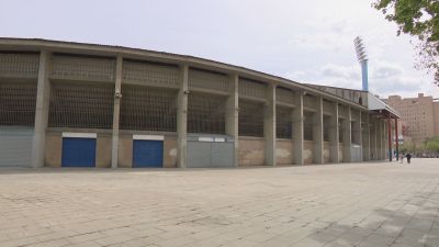 Exterior del estadio de La Romareda.