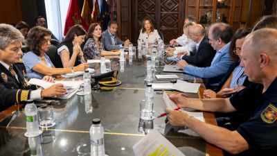 La alcaldesa de Zaragoza, Natalia Chueca, ha hecho balance de los daños ocasionados por la fuerte tromba de agua caída este jueves. / Ayuntamiento de Zaragoza