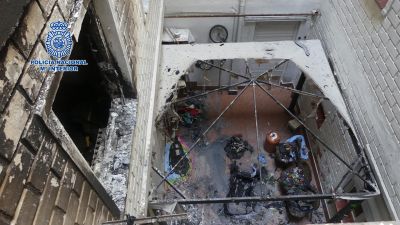 Así quedó la vivienda afectada. / Policía Nacional