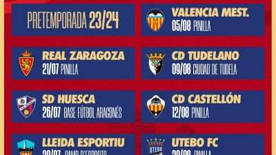 Partidos de pretemporada del CD Teruel.