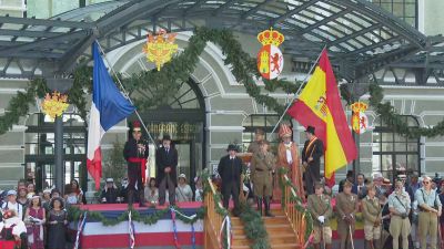 La estación de Canfranc recrea su inauguración celebrada el 18 de julio de 1928.