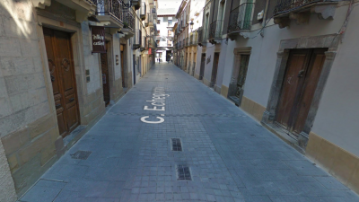 El suceso ocurrió en la calle Echegaray, en pleno centro de Jaca. / Google Maps