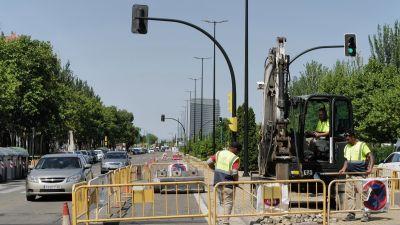 El nuevo carril, financiado con Fondos Europeos, ha sido diseñado en el Servicio de Movilidad del Ayuntamiento de Zaragoza. / Ayto de Zaragoza
