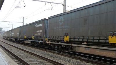 Foto de archivo de tren de mercancías en Aragón./ EUROPA PRESS