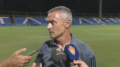Fran Escribá, tras el partido. Foto: Aragón Deporte