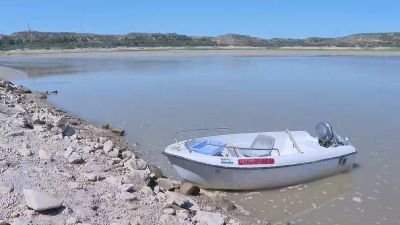 El embalse del Mar de Aragón está tan sólo a un 42% de su capacidad. / Aragón TV