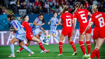 Salma Paralluelo, en un lance del partido.