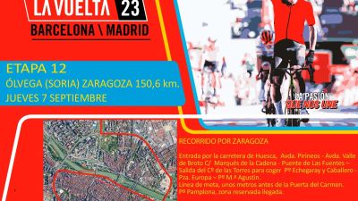 Cartel de la etapa Ólvega-Zaragoza de la Vuelta a España. | Ayuntamiento de Zaragoza