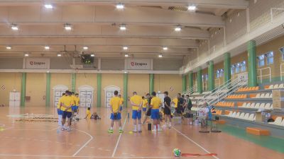 Imagen del entrenamiento del equipo.