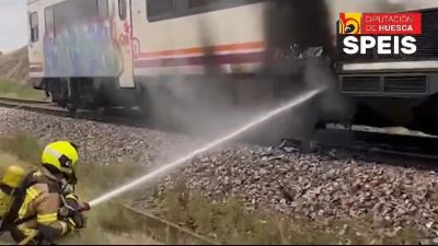 Los bomberos de la Diputación de Huesca han participado en la extinción del incendio.  / DPH
