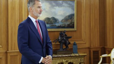 El Rey ha abierto este lunes la ronda de contactos con los grupos con representación en el Congreso. / Efe