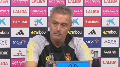 Fran Escribá durante la rueda de prensa. Foto: Aragón Deporte