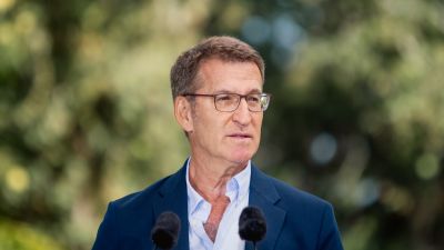 Alberto Núñez Feijóo el domingo en un acto del PP. / Europa Press