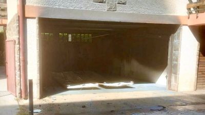 Garaje donde se ha declarado el incendio. / Ayuntamiento de Jaca
