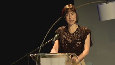 La ministra de Ciencia e Innovación en funciones, Diana Morant, este jueves en Alcañiz.