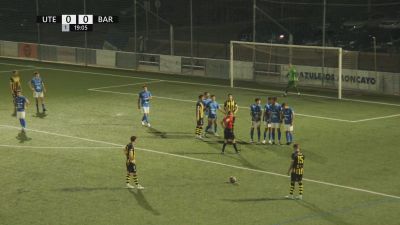 Imagen del encuentro entre el Utebo- Barakaldo