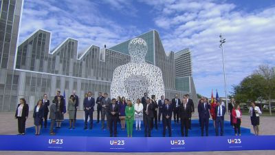 Foto de familia este martes en Zaragoza de la cumbre europea de Educación.