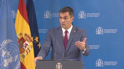 El presidente de Gobierno en funciones, Pedro Sánchez, en la Asamblea General de la ONU.