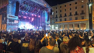 Concierto en la plaza del Pilar en las fiestas de 2022. / Europa Press