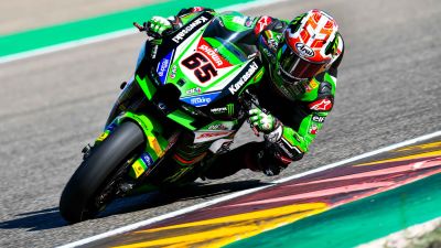 Jonathan Rea en el entrenamiento libre de la mañana.