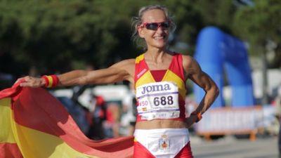 Arancha Tejero tras hacerse con el oro.