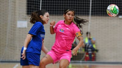 Melissa Jaimes, en un partido reciente con el Sala Zaragoza.