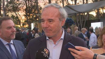 El presidente del Gobierno de Aragón, Jorge Azcón, durante su participación en la II Noche de la Energía