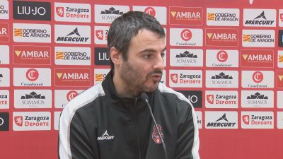 Carlos Cantero, en la rueda de prensa. Foto: Aragón Deporte