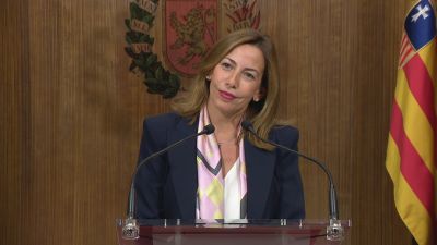 Natalia Chueca durante su comparecencia esta tarde
