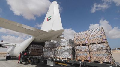 Ayuda humanitaria con destino a la Franja de Gaza.