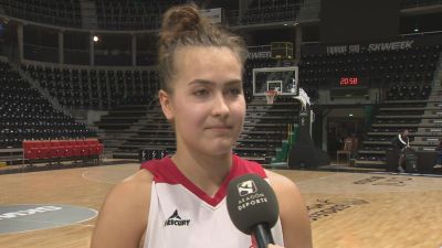 Aleksa Gulbe ha atendido a Aragón Deporte tras la sesión de este martes en Lyon.