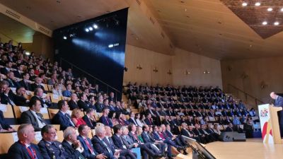 La ALIA Logistics Summit ha llenado la sala Galve del Auditorio de Zaragoza. / DGA