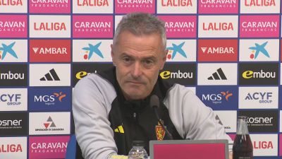 Fran Escribá en rueda de prensa. Foto: Aragón Deporte