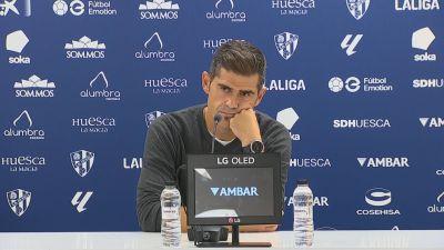 Antonio Hidalgo, durante su comparecencia tras el encuentro.
