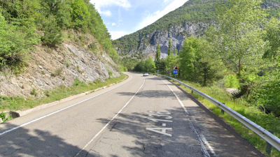 Punto kilométrico donde se ha cortado la carretera A-136. / Google Maps