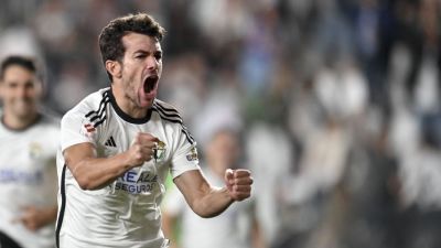Curro Sánchez celebra un gol anotado ante el Leganés esta temporada.