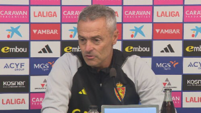 Fran Escribá, durante la rueda de prensa. Foto: Aragón Deporte