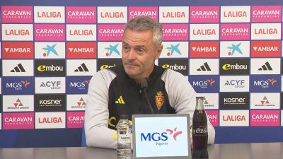 Fran Escribá en rueda de prensa. Foto: Aragón Deporte