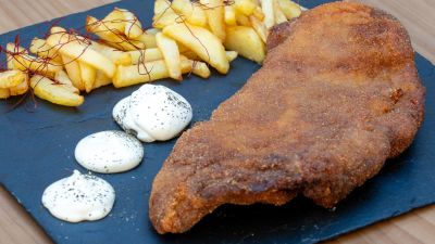 El cachopo Serrano del restaurante D'Arte es una de las propuestas de esta edición. / ZGZ Food Fest