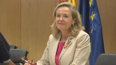 Nadia Calviño recaba los apoyos para ser la presidenta del BEI./ Europa Press