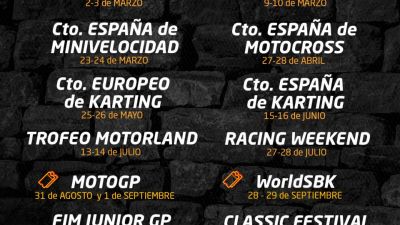 Calendario deportivo de Motorland Aragón para 2024.