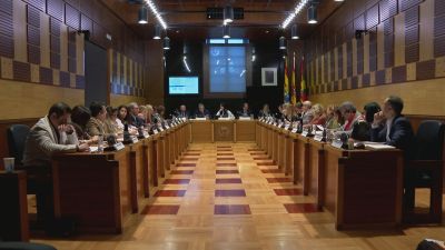 Pleno del Ayuntamiento de Huesca celebrado este viernes.