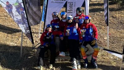 Esquiadores del CETDI Aragón participantes en el 19 Gran Premi Cerdanya U16.